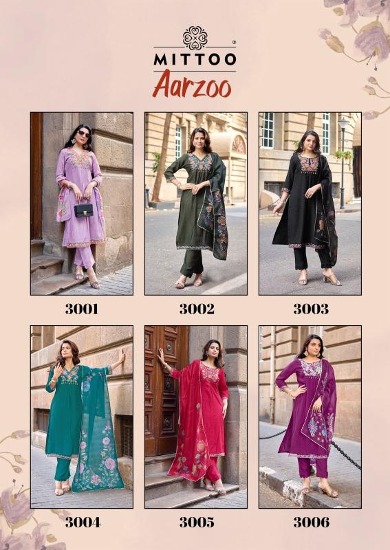 MIttoo aarzoo 3pcs wholesale kurtis plain
